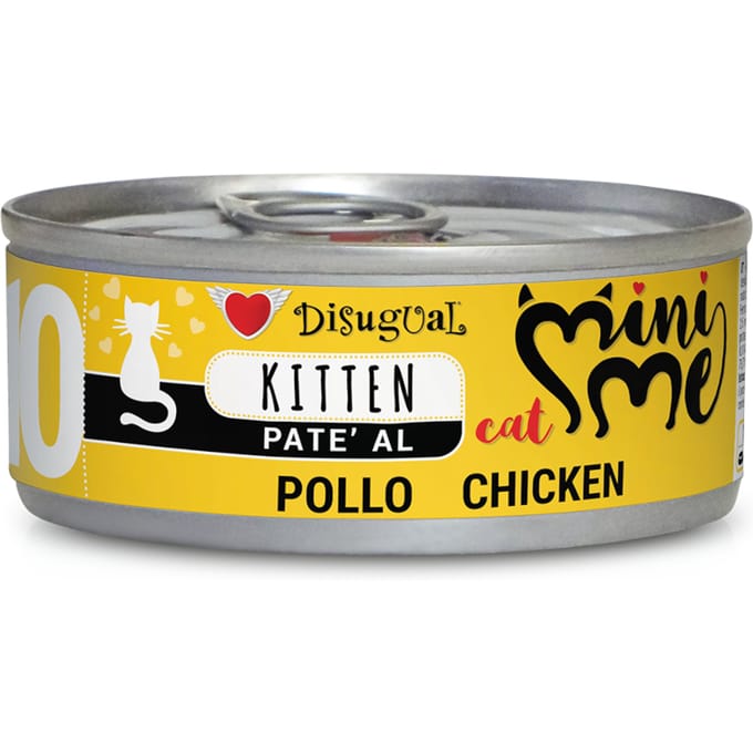 24x85g Disugual Mini-Me Kitten Kip natvoer voor katten