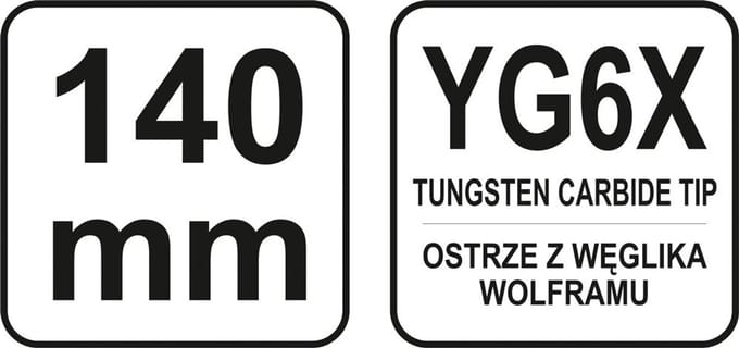 Yato - Rysik - Glas, Keramiek, Metaal - 140mm - Tungsten Carbide