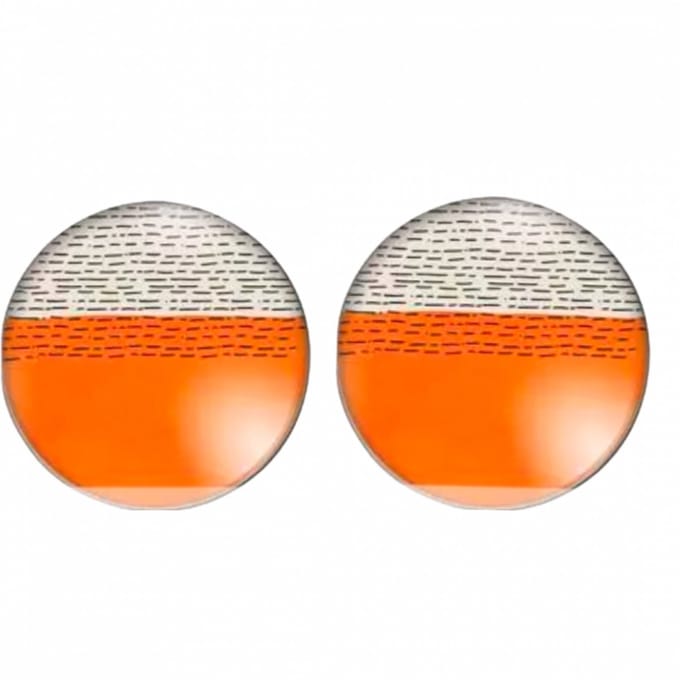 Clip Oorbellen-Avonden- 2 cm-oranje