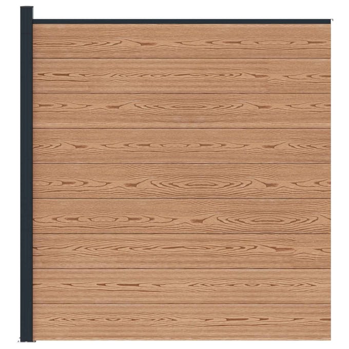 vidaXL - Hekset - 175 - x - 186 - cm - WPC - en - Aluminium - Bruin