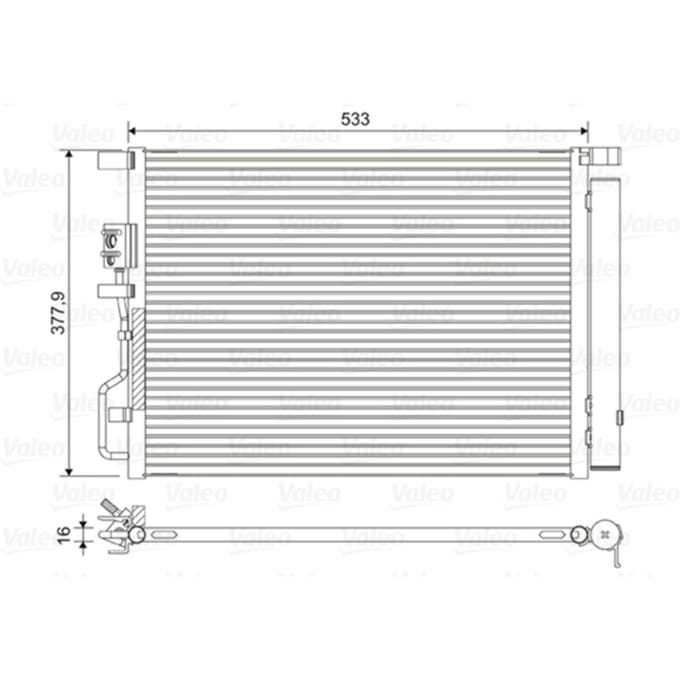 Condensator, airconditioning VALEO 822612