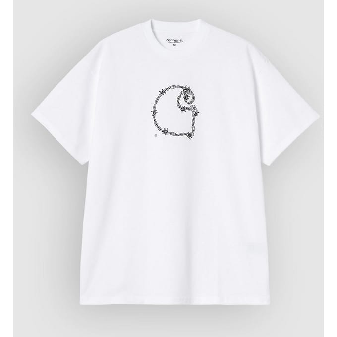 Carhartt WIP Barbwire C T-Shirt wit
