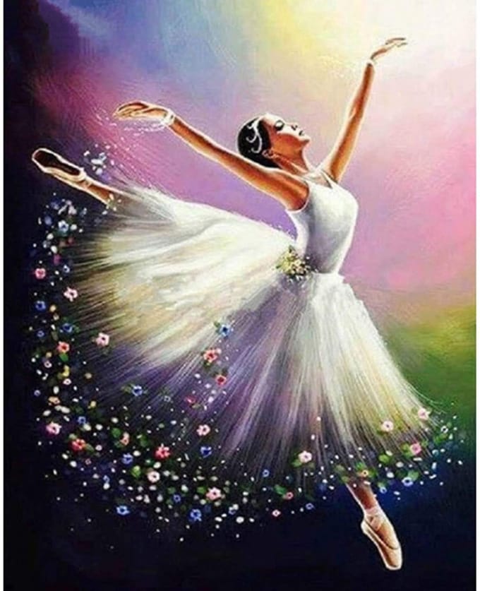 Allecto - 5D Diamant Schilderij - Balletdansers - Kunstzinnig Diy