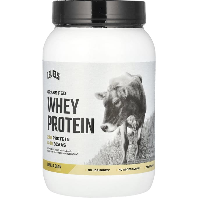Levels, Grasgevoed Wei Eiwitpoeder, Vanilleboon, 2 lb (907 gram)