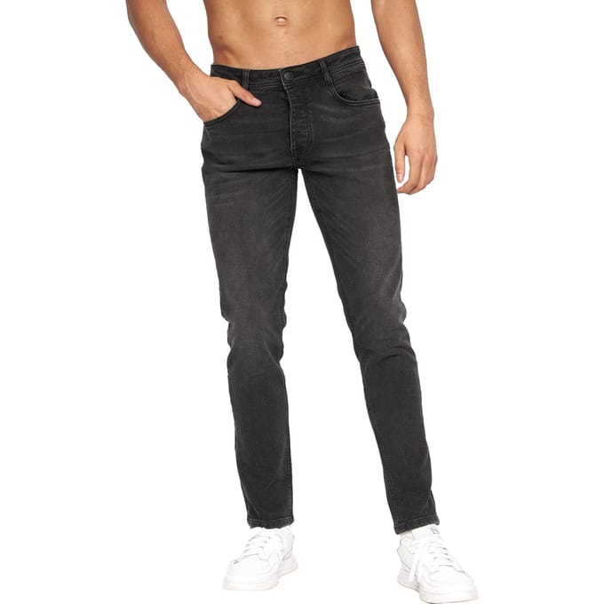 Crosshatch Heren Malcolm Slim Jeans (Zwart wassen)