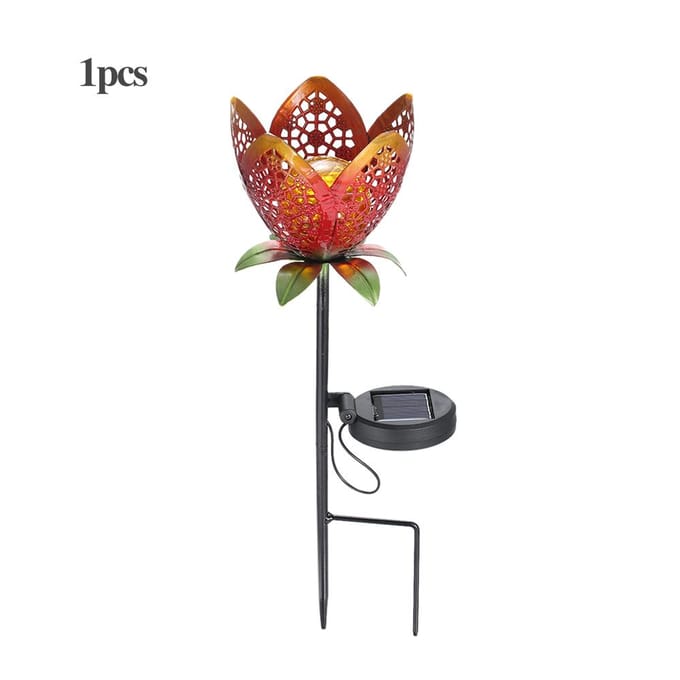Solar LED Bloemenlicht Gazonlantaarn Vlamlamp Waterdicht Buiten 1pcs