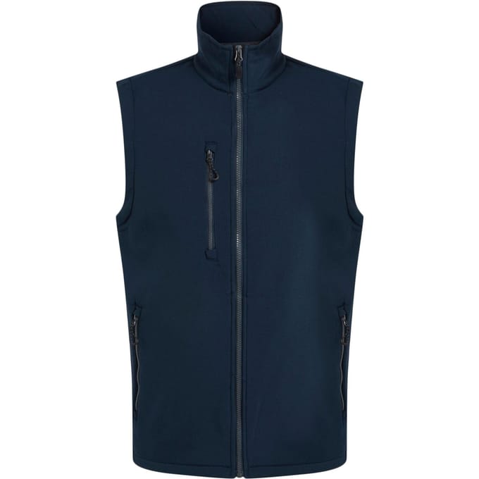 Regatta Heren Navigate Softshell 2-laags bodywarmer (Marine/Seal Grijs)