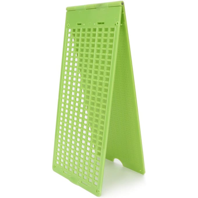 Ardoise d'écriture braille portable en plastique 9 lignes 30 cellules et stylet Accessoire outil d'apprentissage du braille green