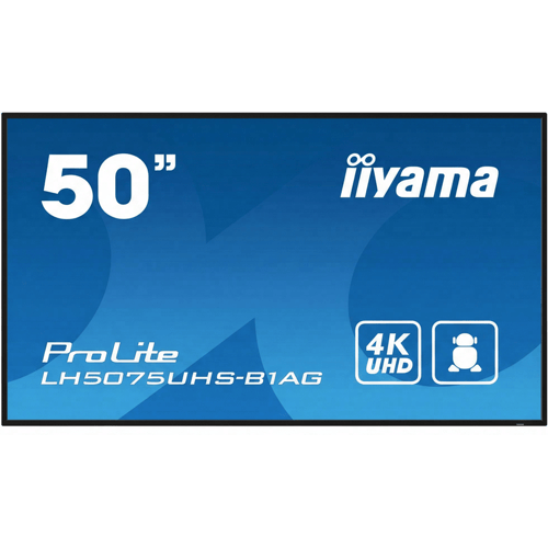 iiyama 127 cm 4K UHD professioneel digitaal signage beeldscherm met Android OS, FailOver en Intel SDM slot, 24/7
