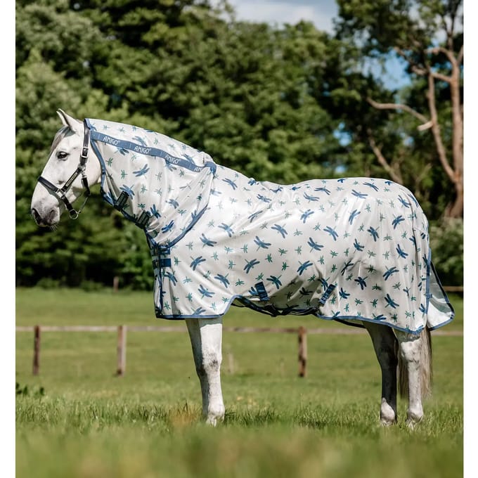 Amigo Geïntegreerd Vliegendeken - Libelleprint - 160-213 cm