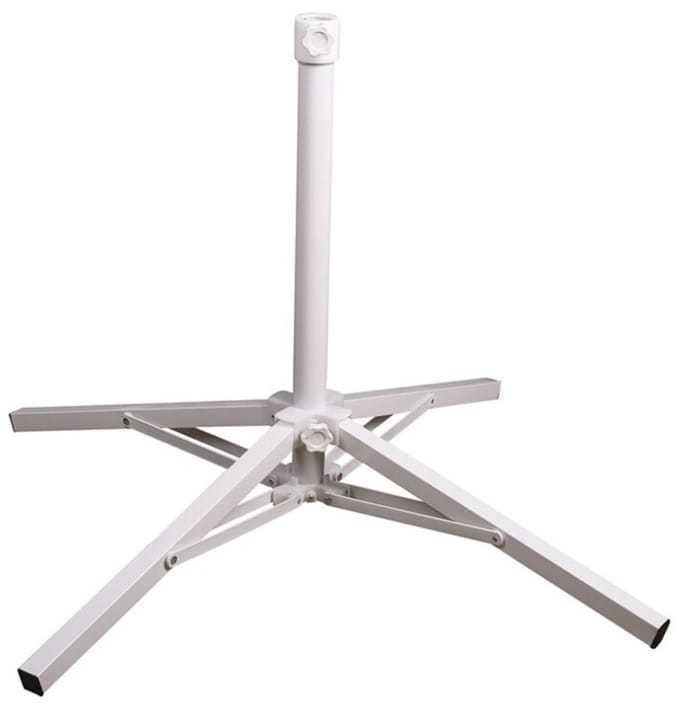 Gerimport parasolvoet/kruisvoet - wit - metaal - 85 x 56 cm - stangdiameter 25/32 mm