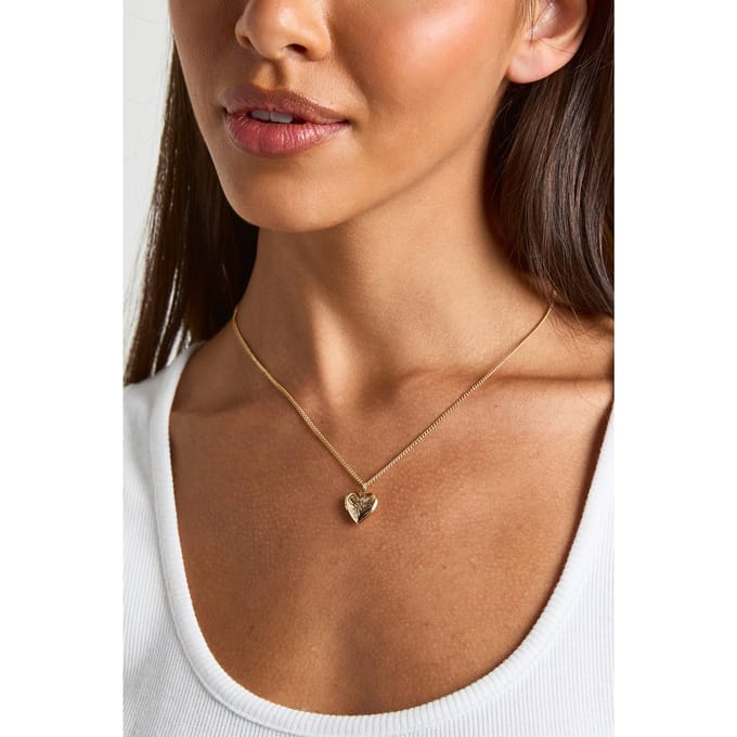 boohoo Dames Vintage Geinspireerde Hart Medaillon Ketting | Goud