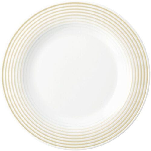 (6 stuks) SELTMANN WEIDEN Bord - plat - Ø 230mm - Zandbeige Wit / Geel