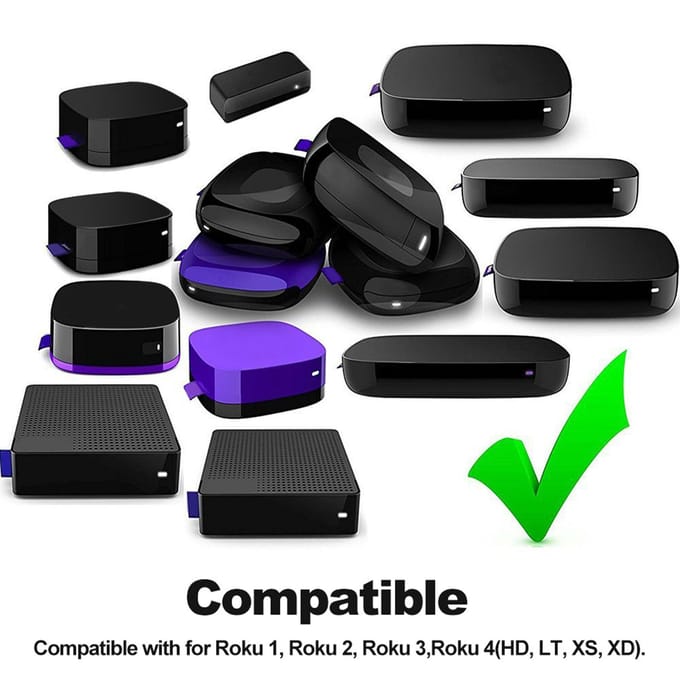 Télécommande de lecteur multimédia en streaming, contrôleur intelligent IR sans fil de remplacement pour Roku 1 2 3 4 LT noir