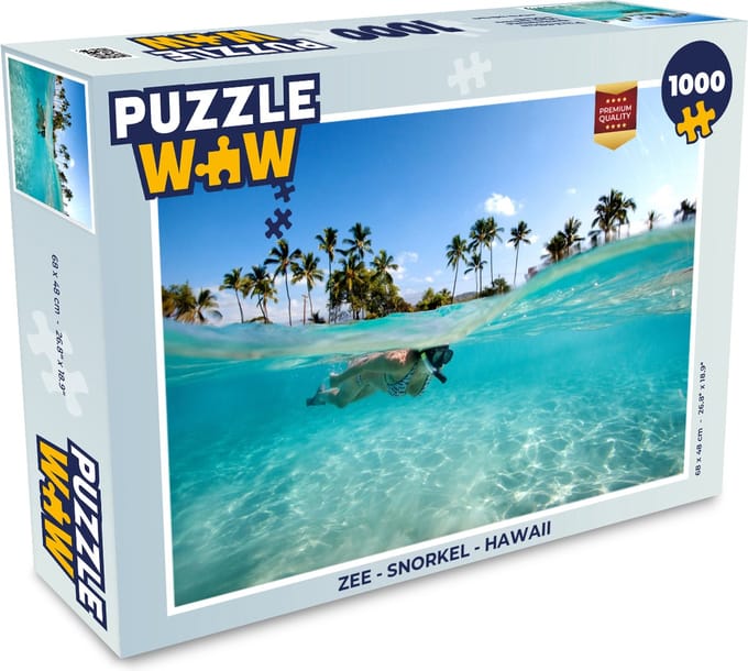 Puzzel Zee - Snorkel - Hawaii - Legpuzzel - Puzzel 1000 stukjes volwassenen