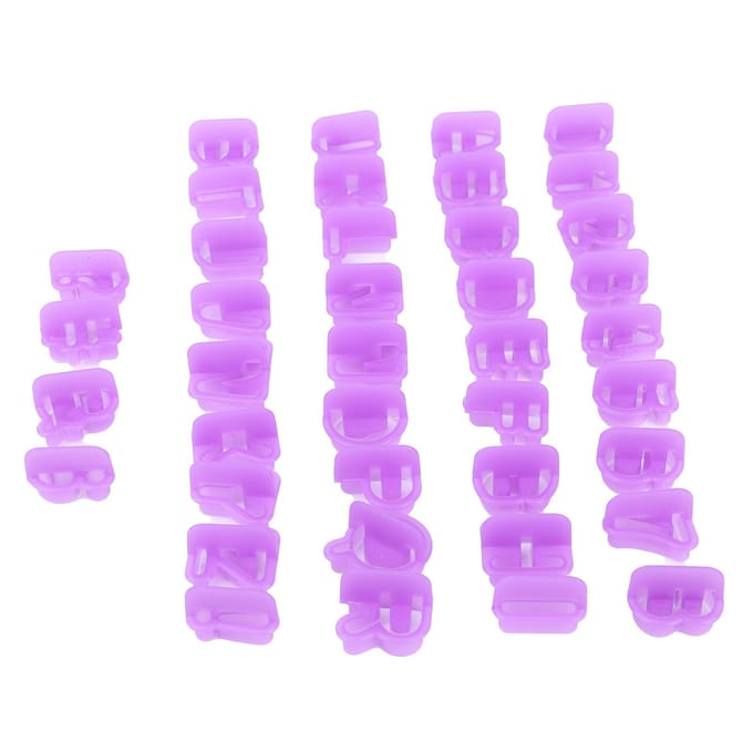 40 Pièces Moule à Biscuits DIY Alphabet Numéro Coupe-Biscuits Chocolat Moule Accessoire de Pâtisserie purple