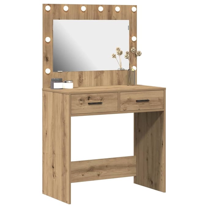 vidaXL - Kaptafel - Artisan - Eiken - 78,5 - x - 41 - x - 135 - cm - Bewerkt - hout