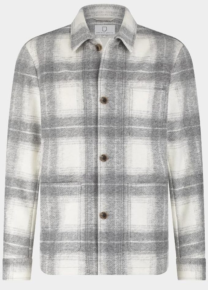 Born With Appetite Overshirt Grijs Curt Shirtjacket BWA25314CU03/920 light grey