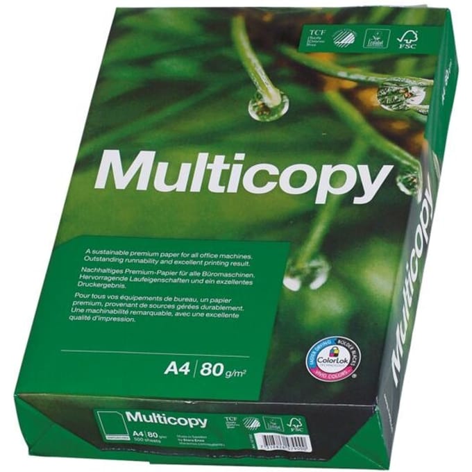 Kopieer-printpapier MultiCopy ZERO carbon - A4 80 gram wit - pak 500 vel