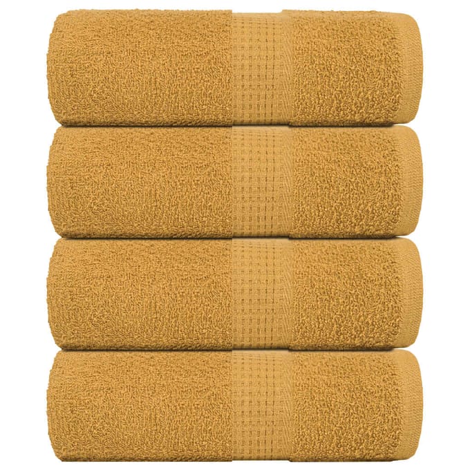 vidaXL - Gastendoekjes - FROGN - 4 - st - 30x50 - cm - 360 - g/m² - goud