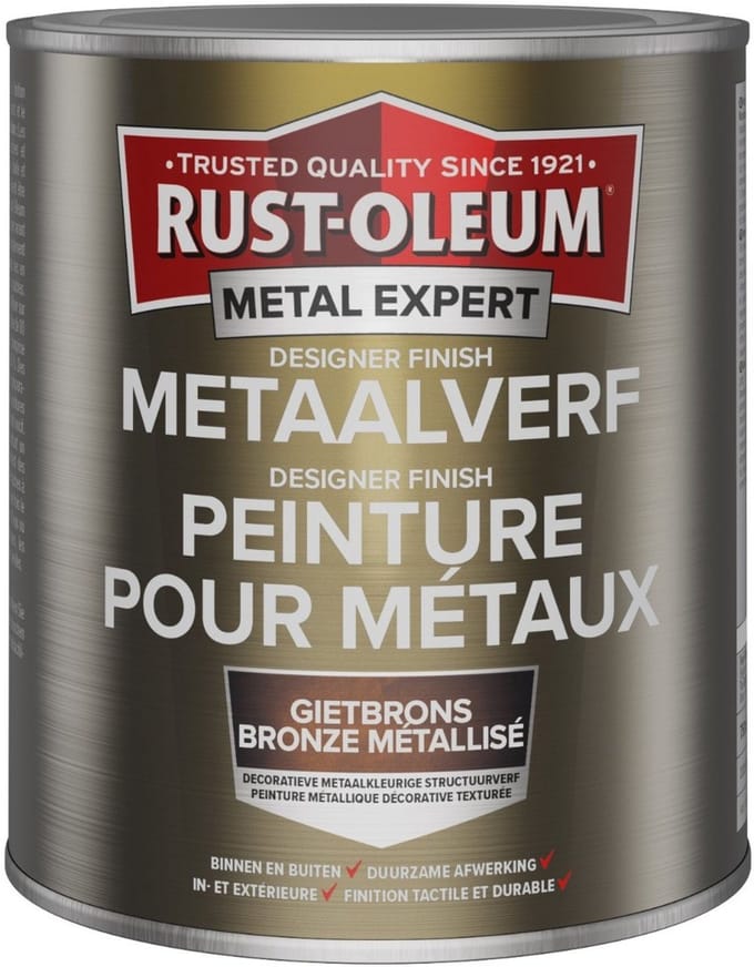 Rust-Oleum Metal Expert Designer Finish Metaal Verf Gietbrons 750ml