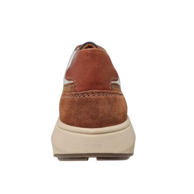 JOSEF SEIBEL Leren Extra Brede Heren Sneakers - Wit Bruin - 44