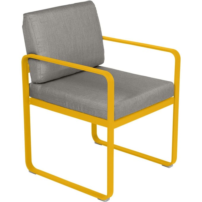 Fermob BELLEVIE fauteuil voor de eethoek - C6 Honing structuur - B8 taupegrijs