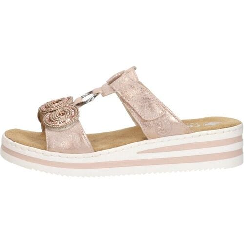 Rieker -Dames - roze-goud metallic - slippers & muiltjes - maat 43