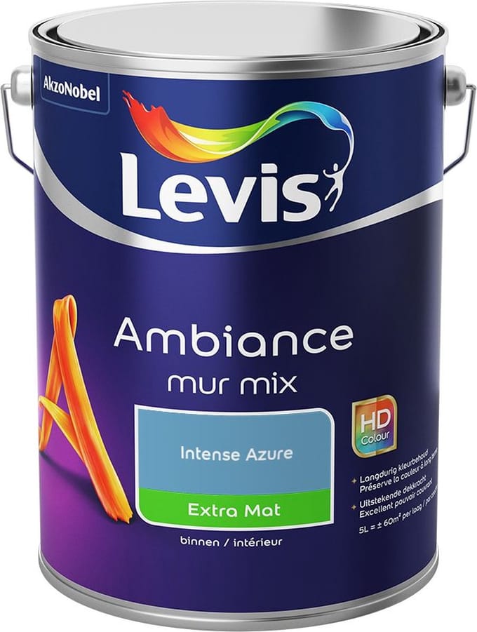 Levis - Ambiance Mur Extra Mat Mix - Intense Azure - Mengverf - 5 L