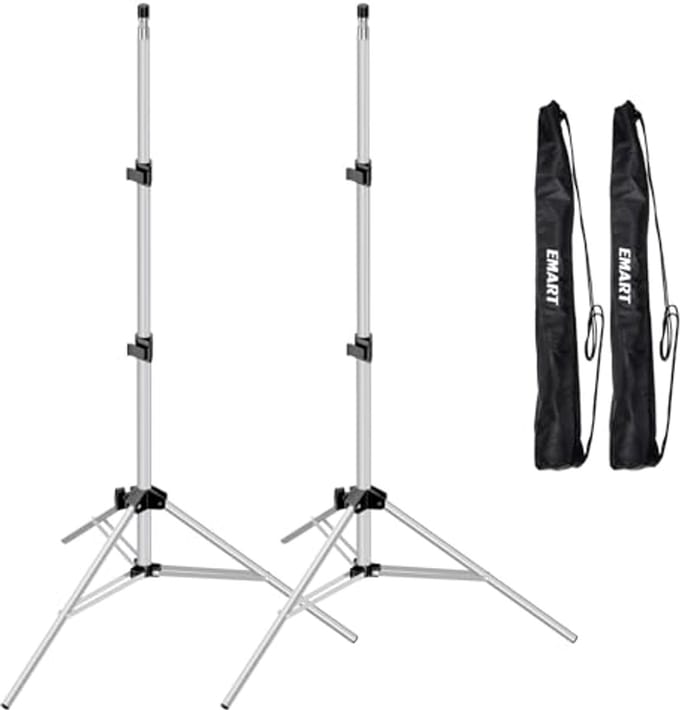Lichtstatief voor Fotografie - Draagbare Verlichtingstandaard met Draagtas - 2 Pack