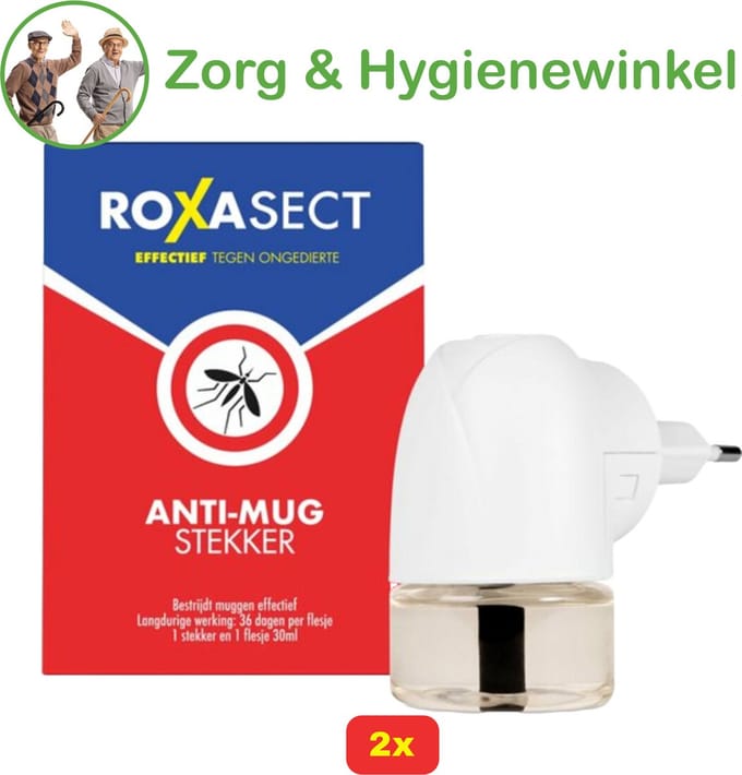 Roxasect Stekker Tegen Muggen - 2 stuks