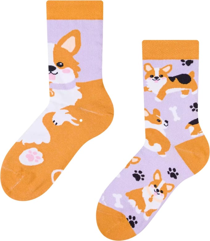 Dedoles Mismatched Kinderen Sokken - Corgi Dog - Maat 23-26