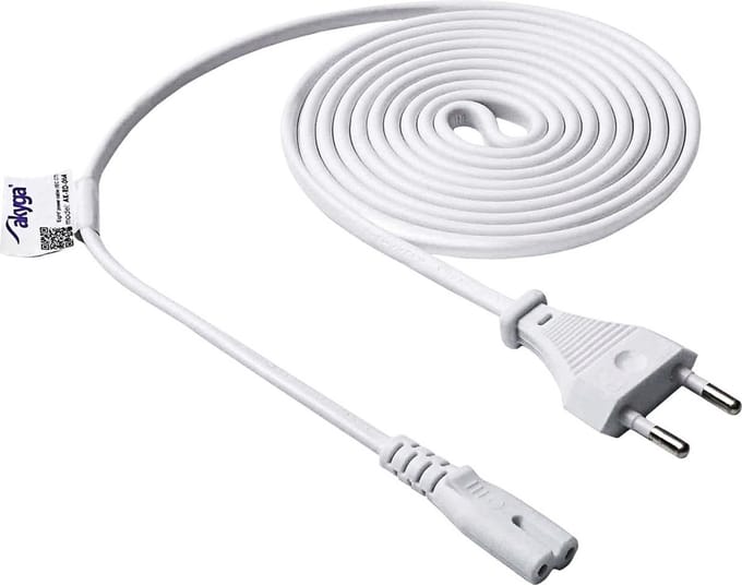 Akyga Stroom Adapterkabel [1x Euro-stekker - 1x Apparaatbus C7] 1.50 m Wit
