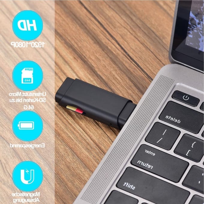 Draagbare Mini Videocamera met HD 1080P Beeldkwaliteit, Bewegingsdetectie en Nachtzicht voor Beveiliging