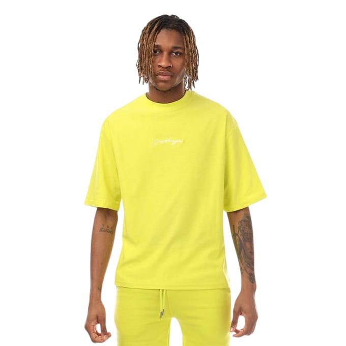 Hype Oversized T-shirt voor heren met kenmerkend logo (Kalk)