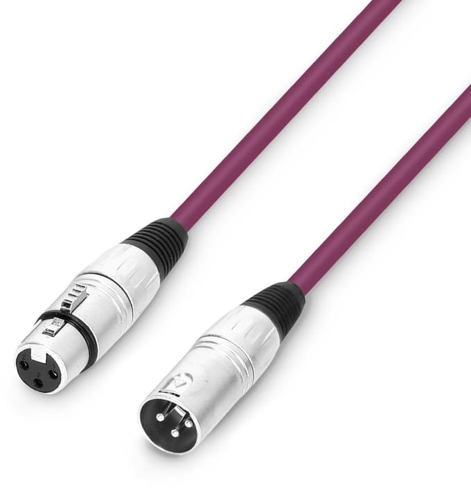 Adam Hall 3 STAR MMF 0100 PUR Microfoonkabel | Adam Hall® XLR vrouwelijk x XLR mannelijk | 1 m