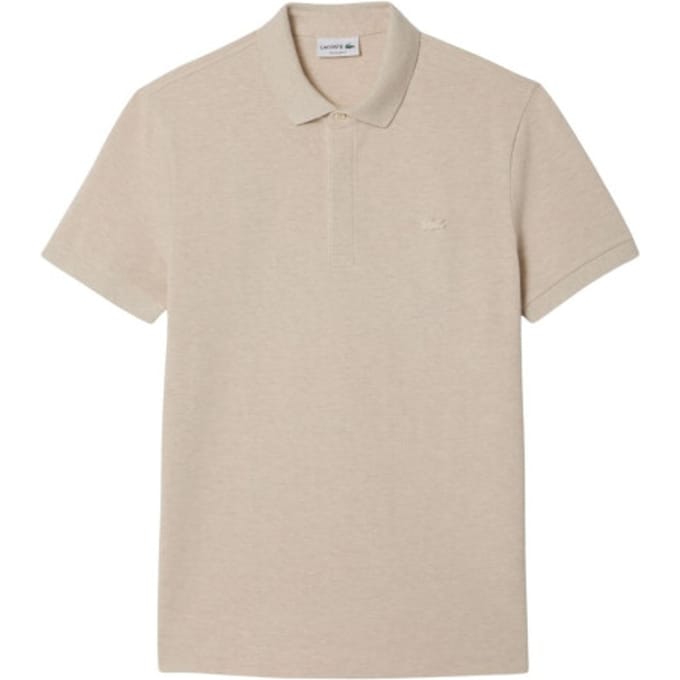 Lacoste Paris Stretch Pique Polo Regular Fit - grijs beige