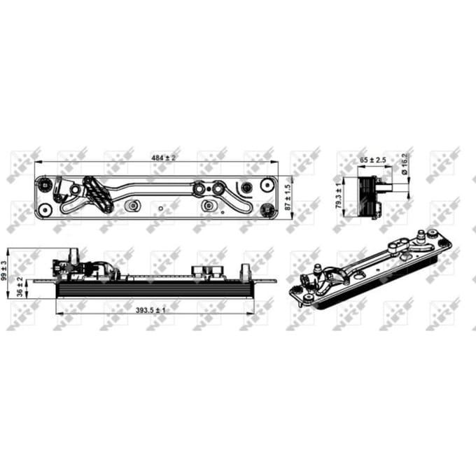 Olie radiator, automatische versnellingsbak NRF 31285