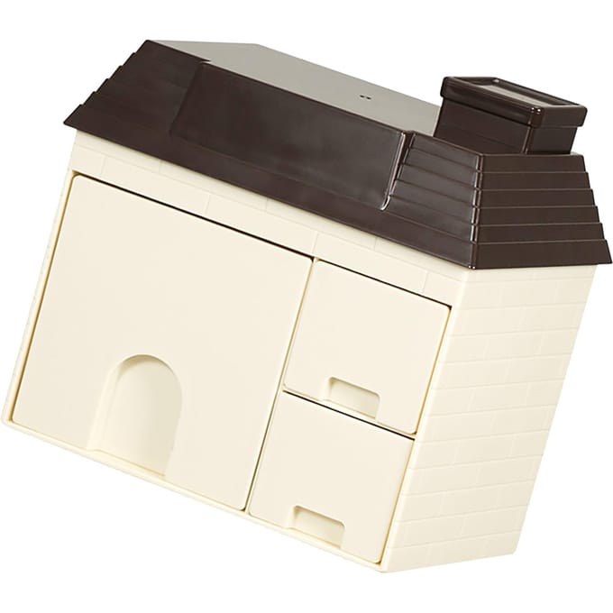 Huisvormige Organizer Lade Type Bureau Opbergdoos Multifunctionele Bureauhouder voor Huis Slaapzaal Kantoor Bruin bruin