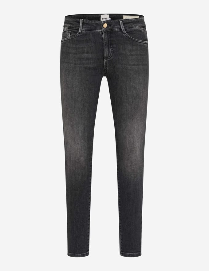 Brax Dames Jeans  Style ANA USED DARK GREY, denim donkergrijs, maat 40K