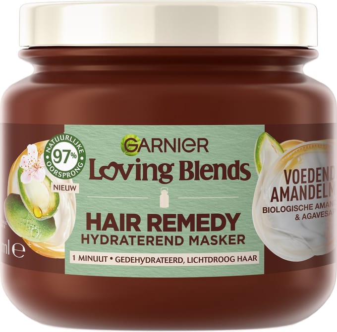Loving Blends Masker Voedende Amandelmelk Gedehydrateerd, lichtdroog haar 340 ml