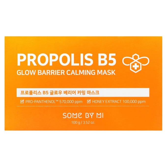 SOME BY MI, Propolis B5, Masque de Beauté Apaisant Barrière Éclat, 100g (3,52 oz) orange