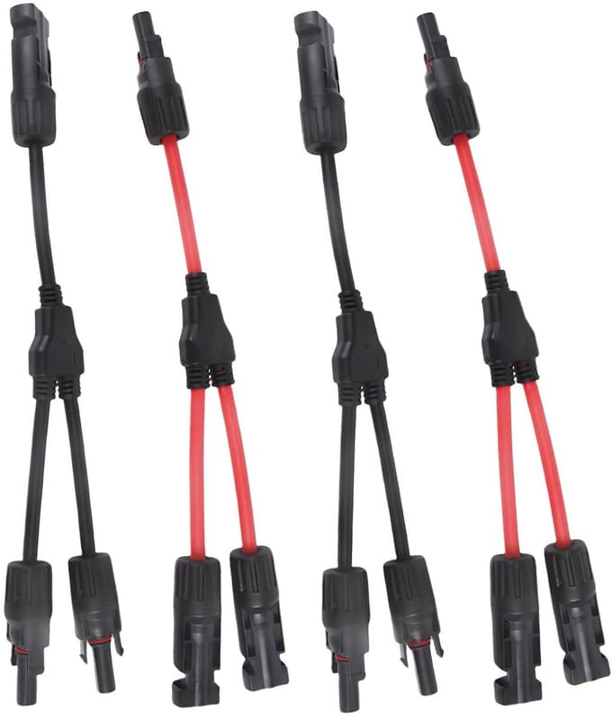 Zonne-Aansluitkabel Set: 2 Paar Y-Adapter voor Parallelle PV Panel Verbinding