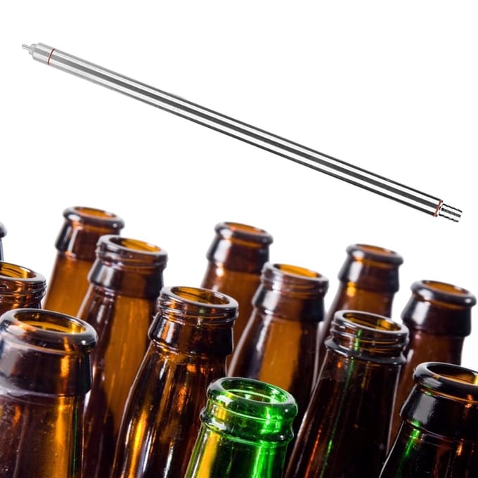 13.7in Roestvrij Staal Bier Bottelen Veerbeladen Bierfles Vuller Accessoires black