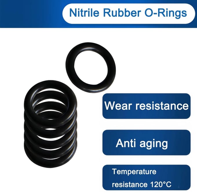 Dailygoods- O-ring Nitrilrubber - 50 Stuks - Antistatisch - Oliebestendig - Hittebestendig - Organizer Box - Afdichtingsring