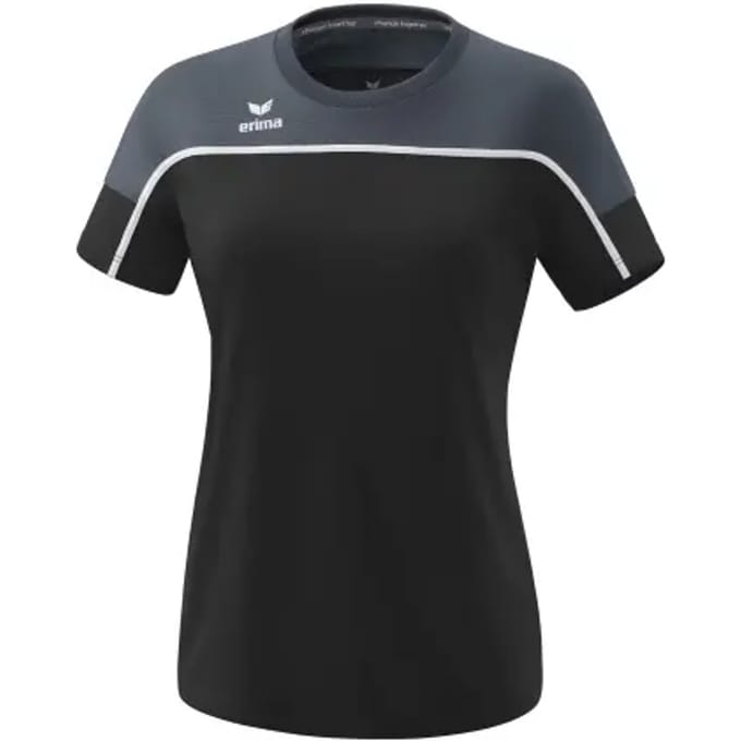 Erima Change T-Shirt Dames - Wit / Slate Grey / Zwart | Maat: 38