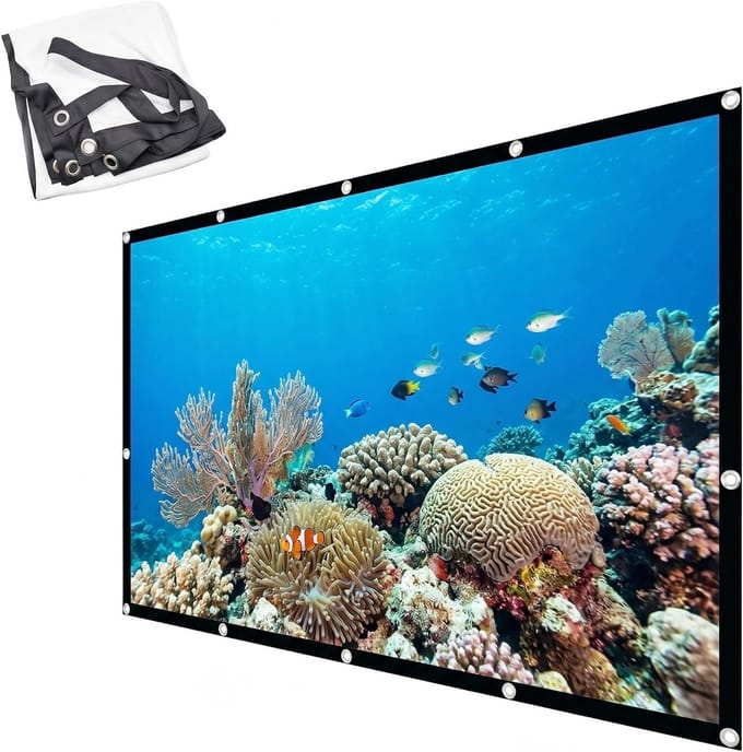 Projectiescherm - Beamer scherm - Thuisbioscoop creëren - Anti-rimpel materiaal - 100 inch - Wit