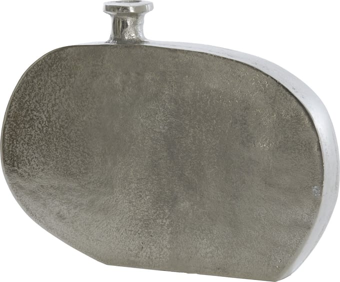 Light&living Vaas deco 32x3,5x30 cm OBIDA ruw nikkel