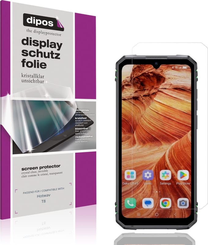 dipos – 4x Beschermfolie geschikt voor Hotwav T8 | Krasbestendige & heldere Screenprotector Ultra-Thin