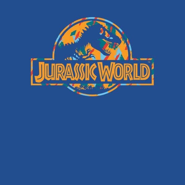 Jurassic Park Logo Tropical Women's T-Shirt - Blue - S